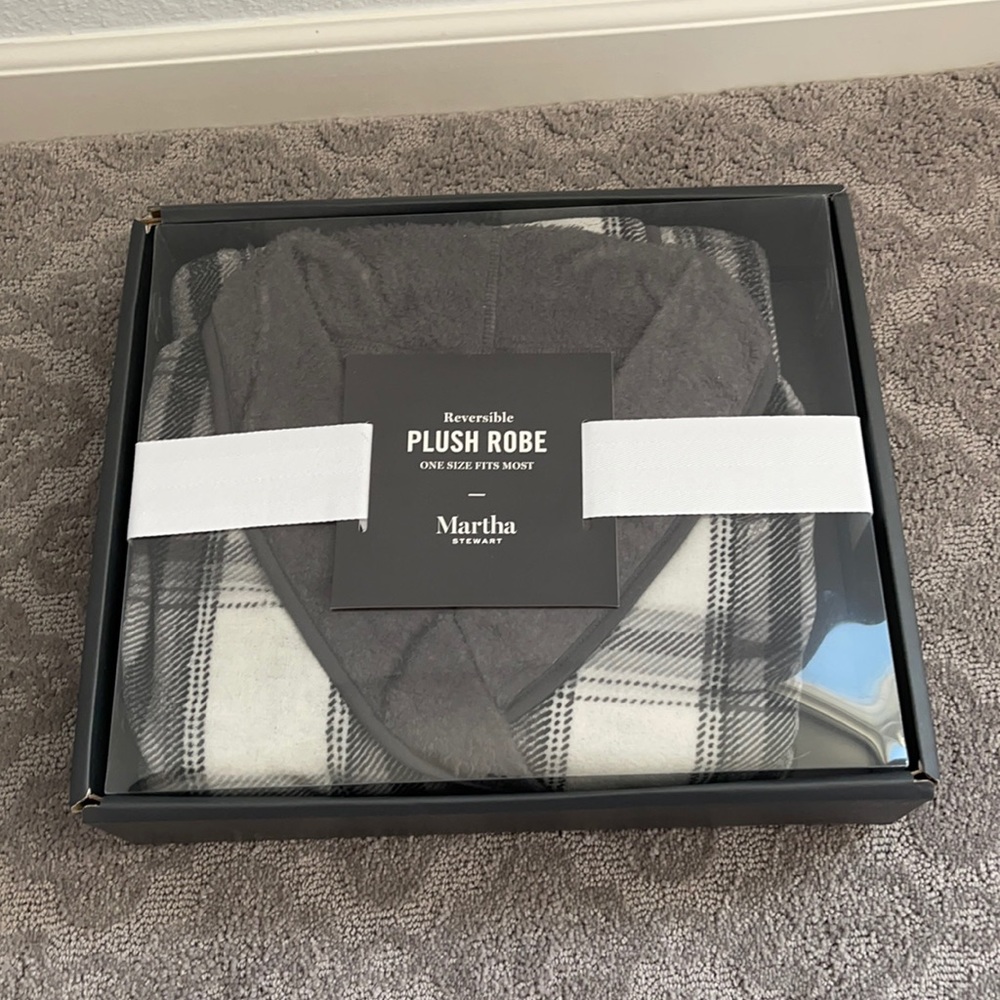Martha Stewart Plush Reversible Robe
